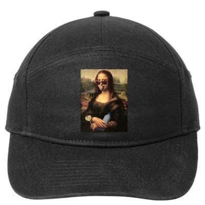 Modern Mona Lisa Tongue Ring 7-Panel Snapback Hat