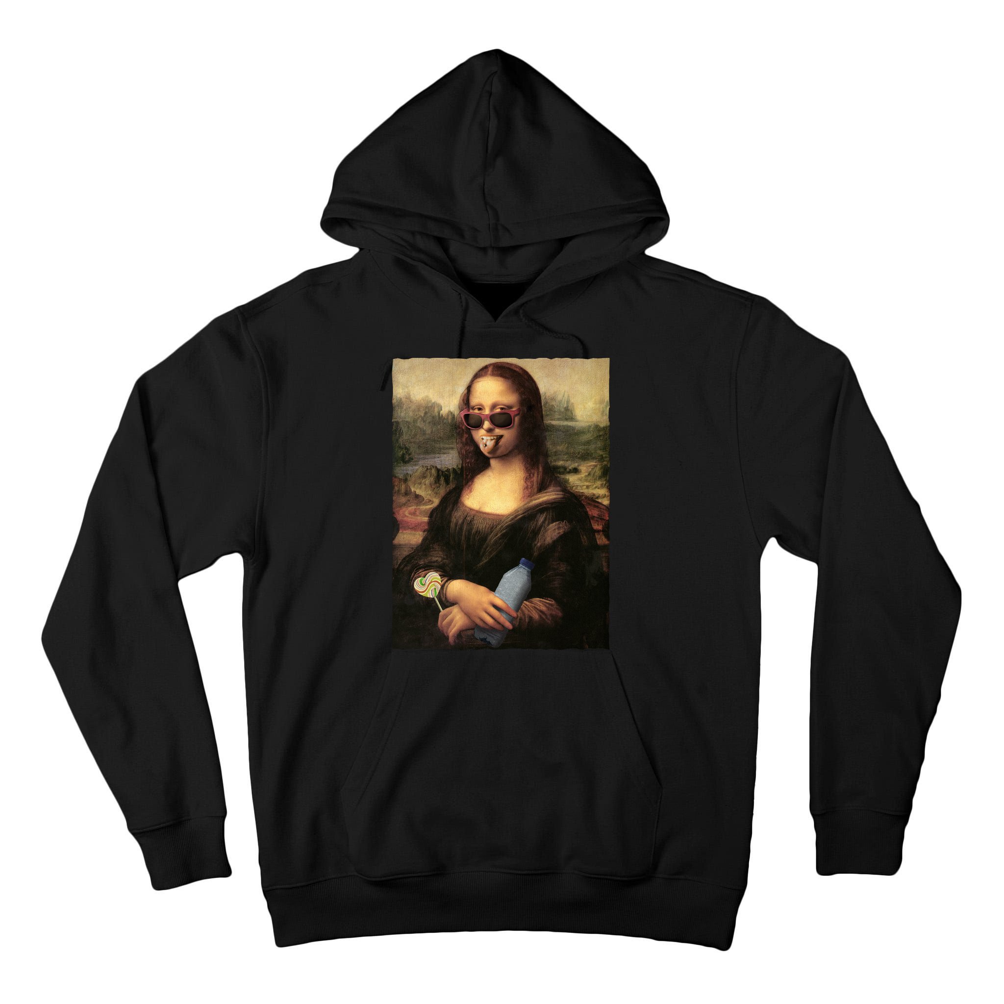 Modern Mona Lisa Tongue Ring Tall Hoodie