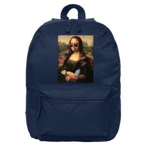 Modern Mona Lisa Tongue Ring 16 in Basic Backpack