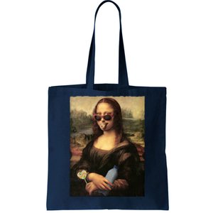 Modern Mona Lisa Tongue Ring Tote Bag