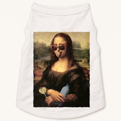 Modern Mona Lisa Tongue Ring Doggie Tank