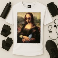 Modern Mona Lisa Tongue Ring Cooling Performance Crew T-Shirt