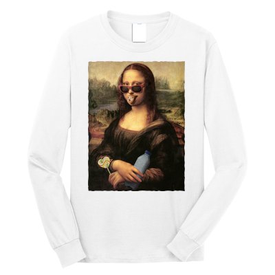 Modern Mona Lisa Tongue Ring Long Sleeve Shirt