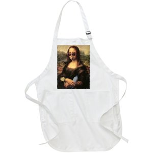 Modern Mona Lisa Tongue Ring Full-Length Apron With Pockets