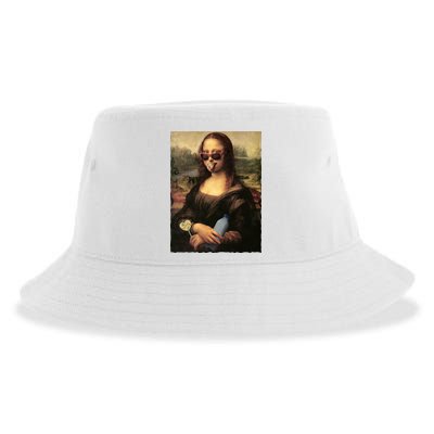 Modern Mona Lisa Tongue Ring Sustainable Bucket Hat