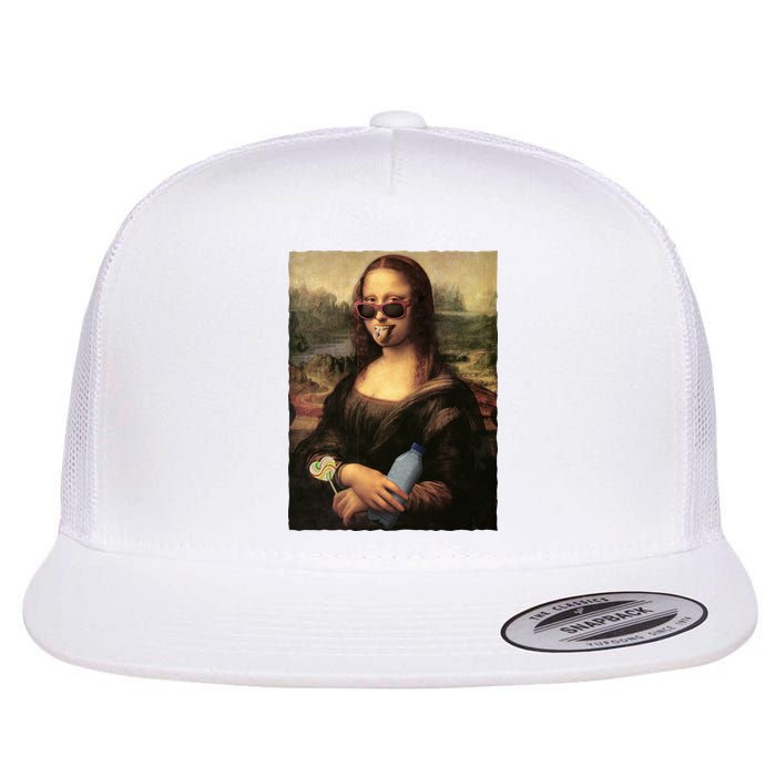 Modern Mona Lisa Tongue Ring Flatbill Hat