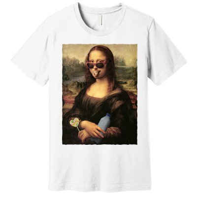 Modern Mona Lisa Tongue Ring Premium T-Shirt