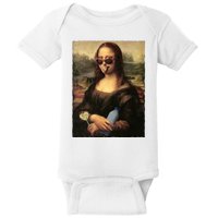 Modern Mona Lisa Tongue Ring Baby Bodysuit