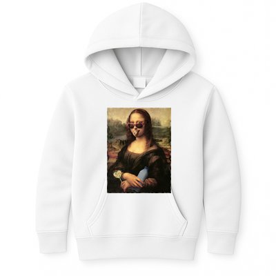 Modern Mona Lisa Tongue Ring Kids Hoodie
