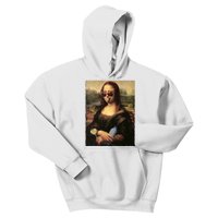 Modern Mona Lisa Tongue Ring Kids Hoodie