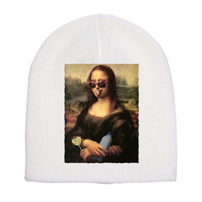Modern Mona Lisa Tongue Ring Short Acrylic Beanie