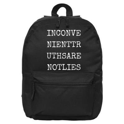 MSM Media Lies Inconvenient Truths Political Propaganda 16 in Basic Backpack