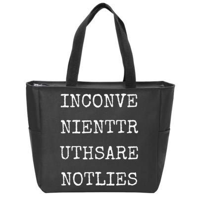 MSM Media Lies Inconvenient Truths Political Propaganda Zip Tote Bag