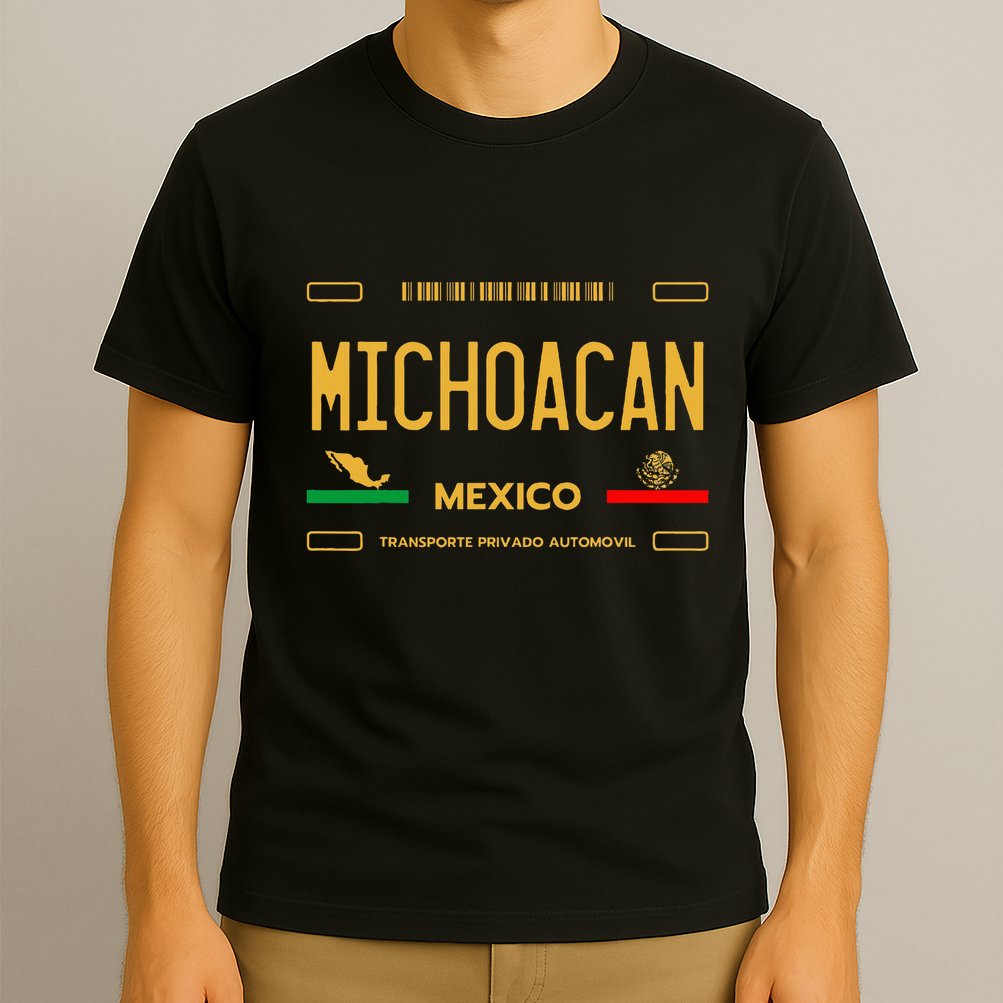 Michoacan Mexico License Plate Aesthetic Michoacan T-Shirt