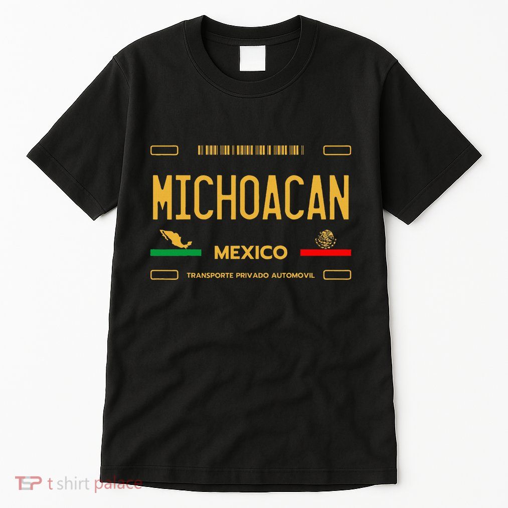 Michoacan Mexico License Plate Aesthetic Michoacan Tall T-Shirt