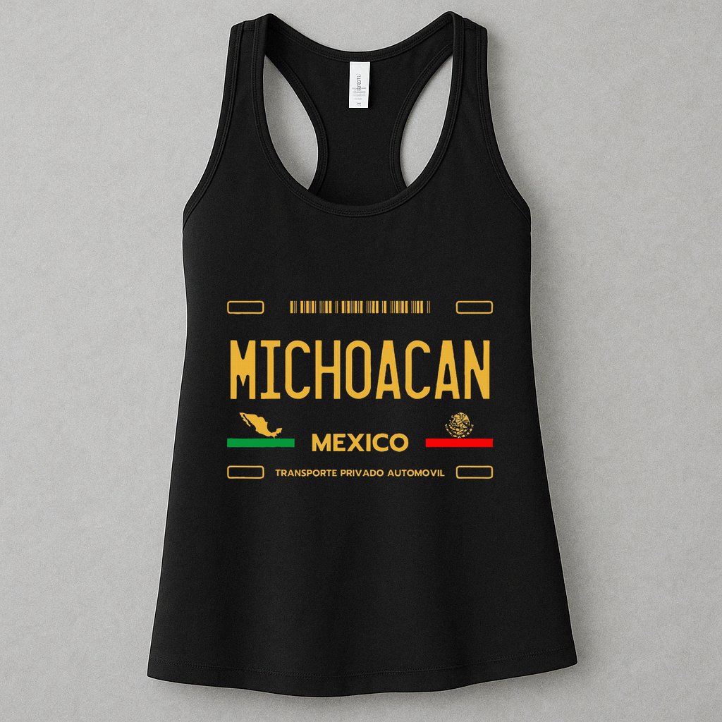 Michoacan Mexico License Plate Aesthetic Michoacan Womens Tank Top