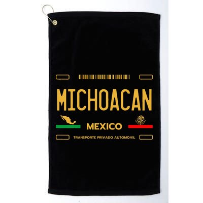 Michoacan Mexico License Plate Aesthetic Michoacan Golf Towel