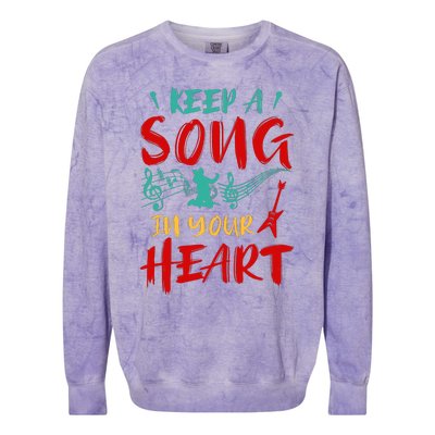 Motivational Music Lover Singing Lover Guitar Lover Colorblast Crewneck Sweatshirt