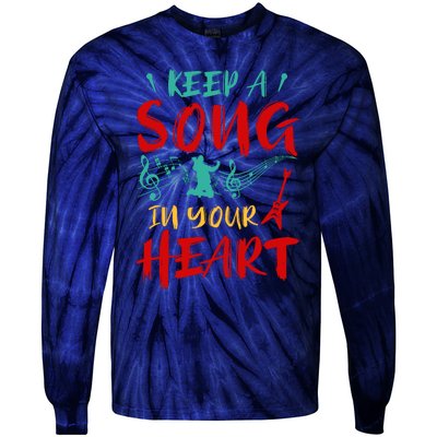 Motivational Music Lover Singing Lover Guitar Lover Tie-Dye Long Sleeve Shirt