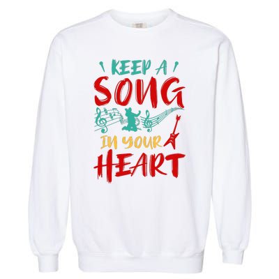 Motivational Music Lover Singing Lover Guitar Lover Garment-Dyed Sweatshirt