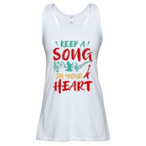 Motivational Music Lover Singing Lover Guitar Lover Ladies Essential Flowy Tank