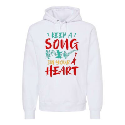 Motivational Music Lover Singing Lover Guitar Lover Premium Hoodie