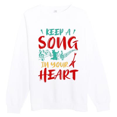 Motivational Music Lover Singing Lover Guitar Lover Premium Crewneck Sweatshirt