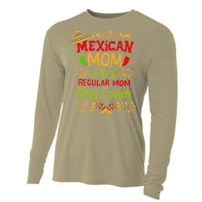 Mexican Mom Like A Regular Mom Only Cooler Definition Gift Cooling Performance Long Sleeve Crew