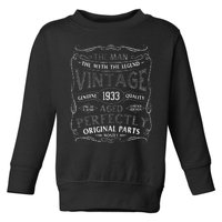 Man Myth Legend Vintage 1933 Year Of Birth Birthday Toddler Sweatshirt