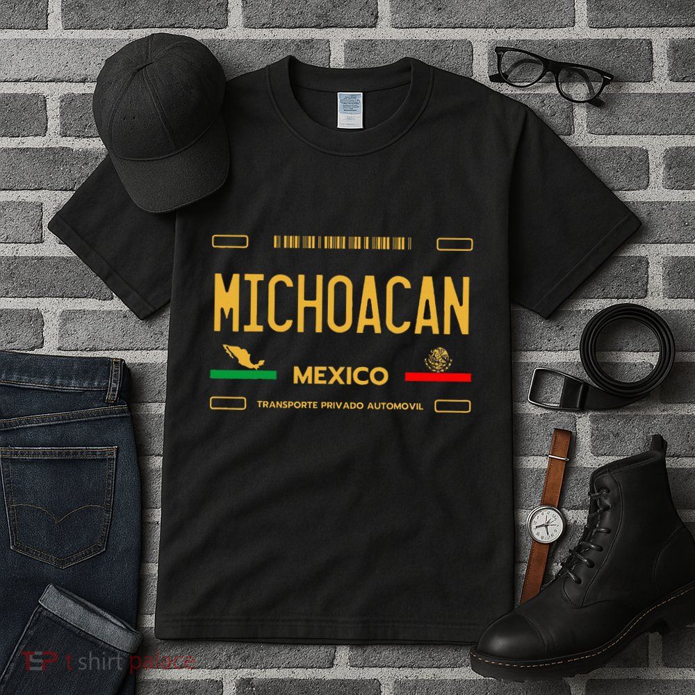 Michoacan Mexico License Plate Aesthetic Michoacan Tall T-Shirt