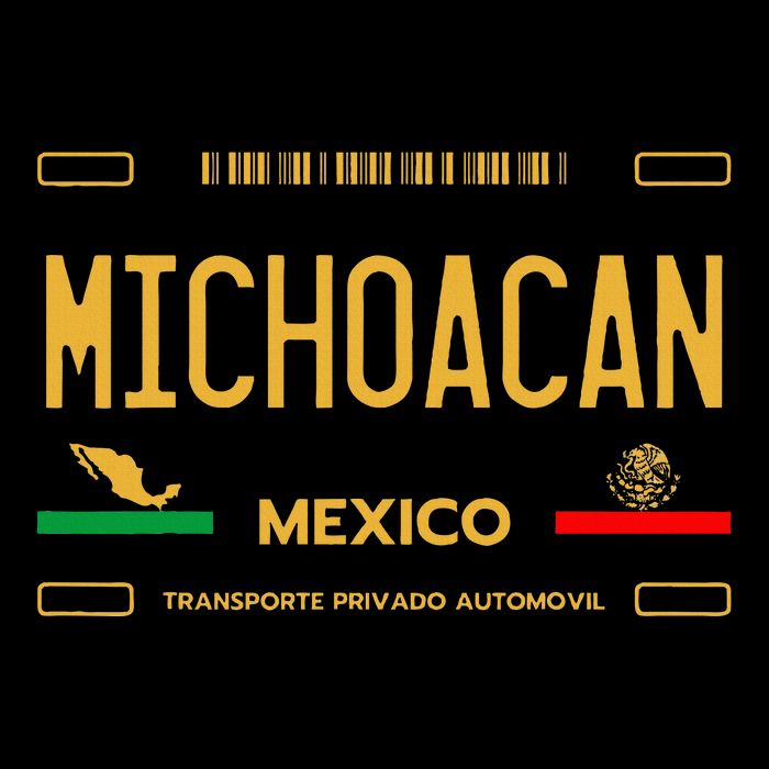 Michoacan Mexico License Plate Aesthetic Michoacan Drawstring Bag