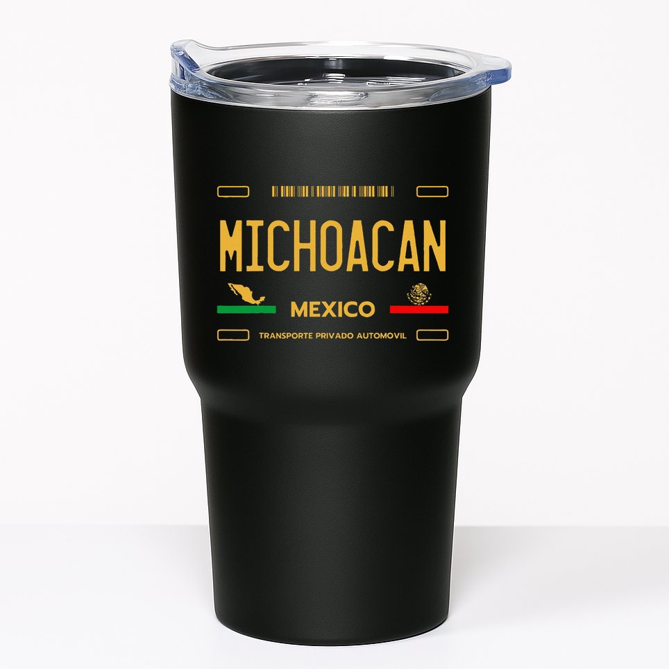 Michoacan Mexico License Plate Aesthetic Michoacan Tumbler