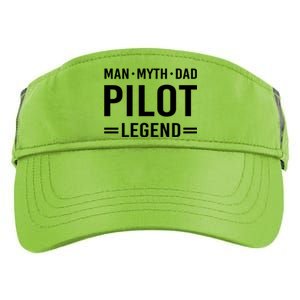 Man Myth Legend Dad Flying Airplane Pilot Gift Adult Drive Performance Visor