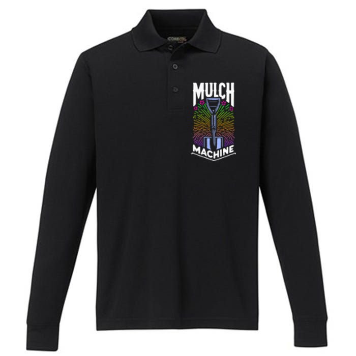 Mulch Machine Performance Long Sleeve Polo