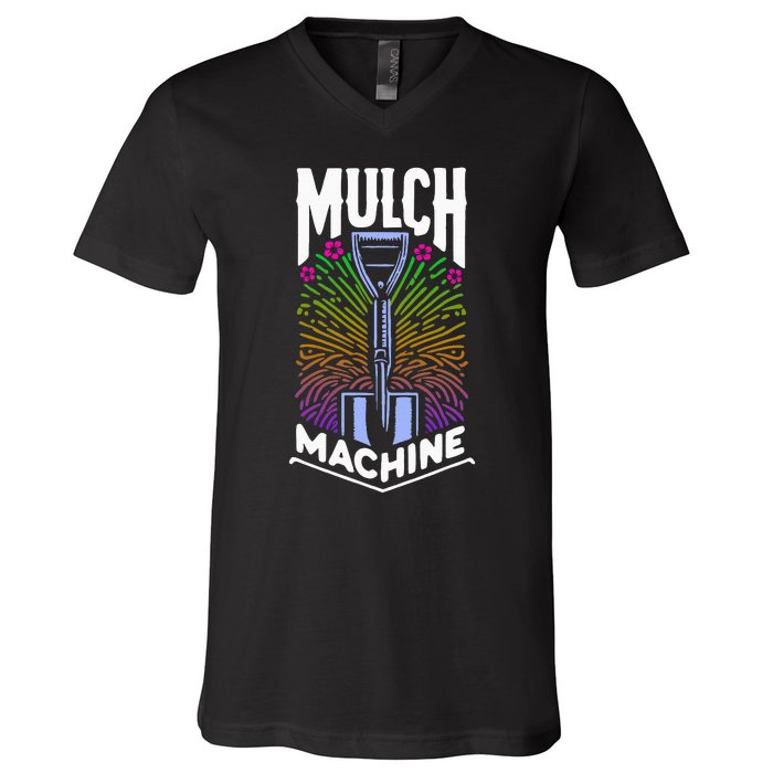 Mulch Machine V-Neck T-Shirt