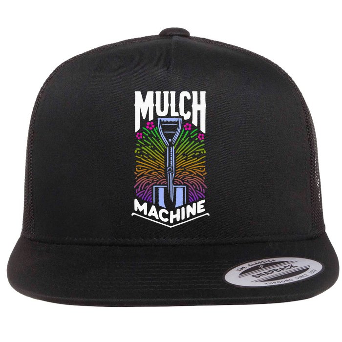 Mulch Machine Flat Bill Trucker Hat