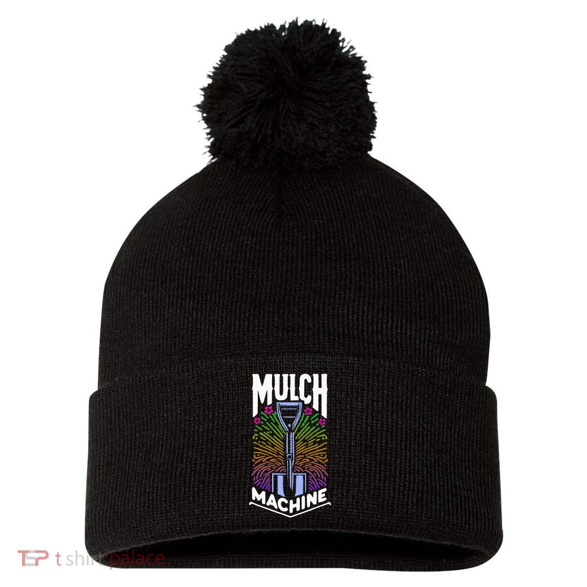 Mulch Machine Pom Pom 12in Knit Beanie