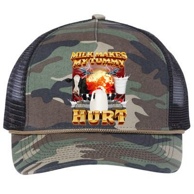 Milk Makes My Tummy Hurt Retro Rope Trucker Hat Cap