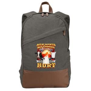 Milk Makes My Tummy Hurt Cotton Canvas Backpack