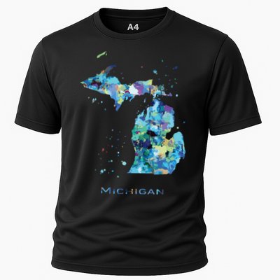 Michigan Map Performance Shirt