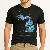 Michigan Map Cooling Performance Crew T-Shirt