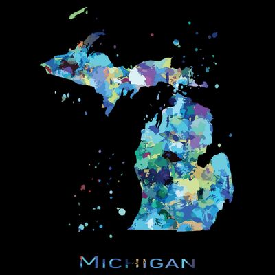 Michigan Map T-Shirt