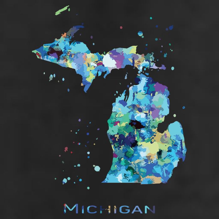 Michigan Map 15oz Campfire Ceramic Mug