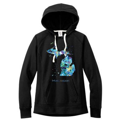 Michigan Map Women's Fleece Hoodie