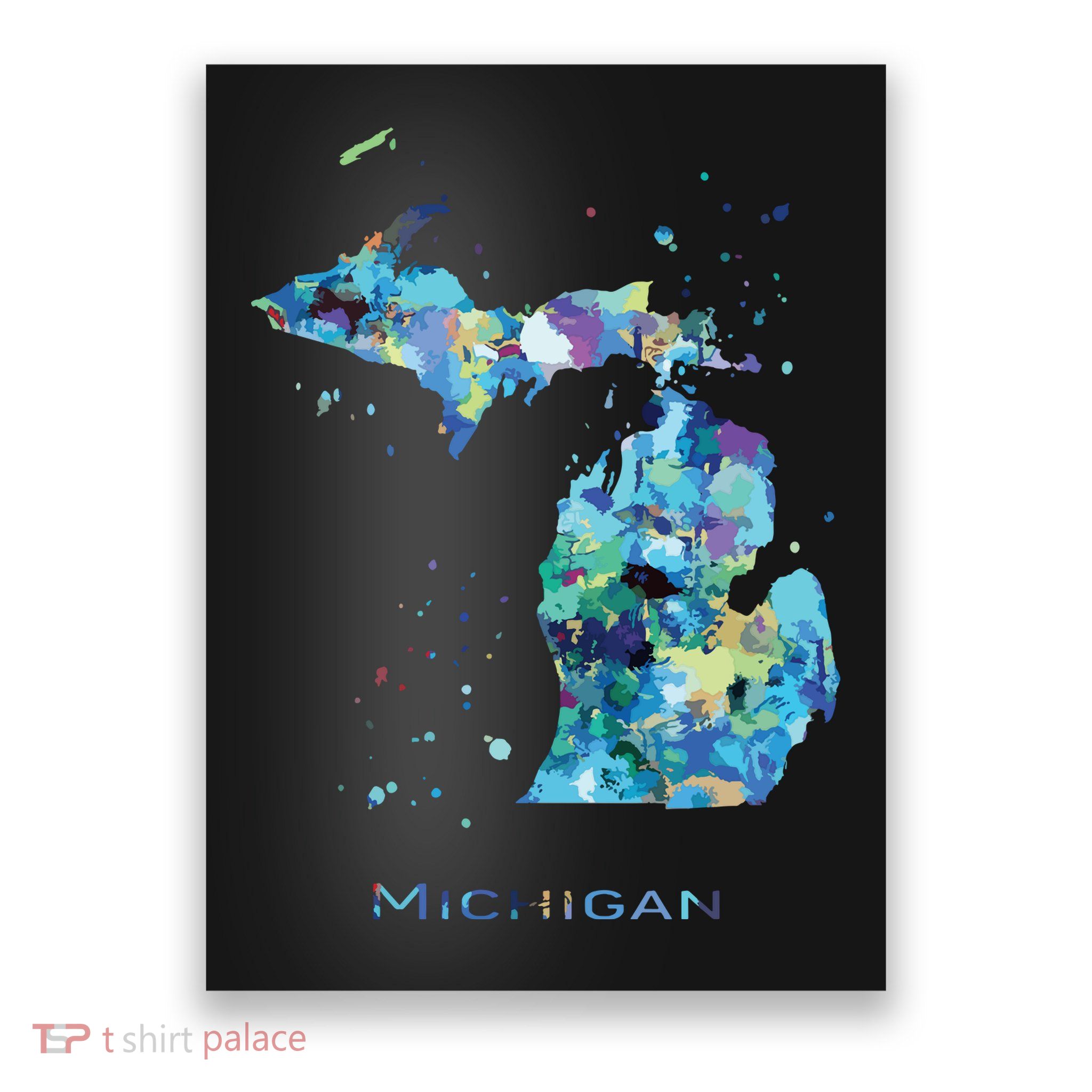 Michigan Map Poster
