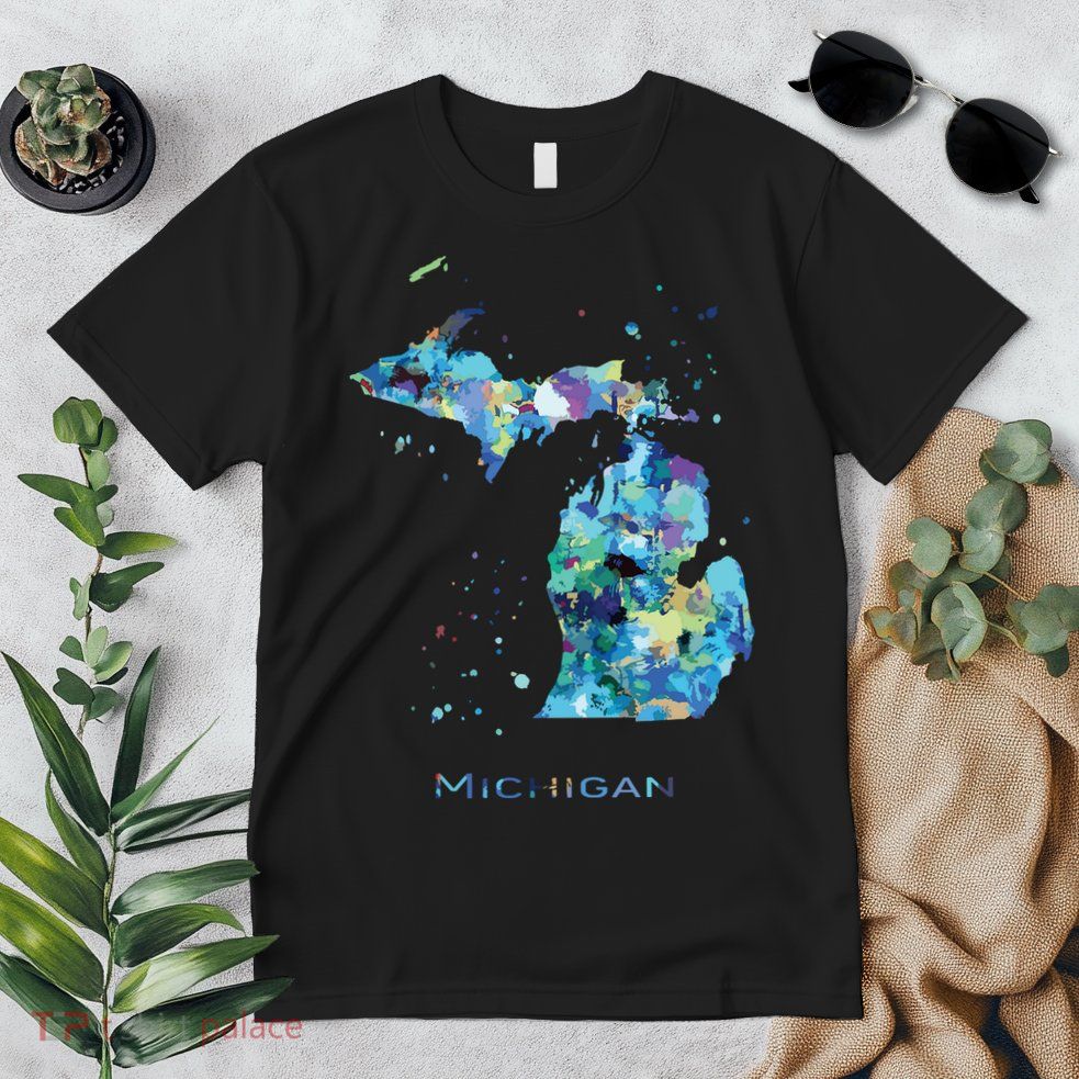 Michigan Map Premium T-Shirt