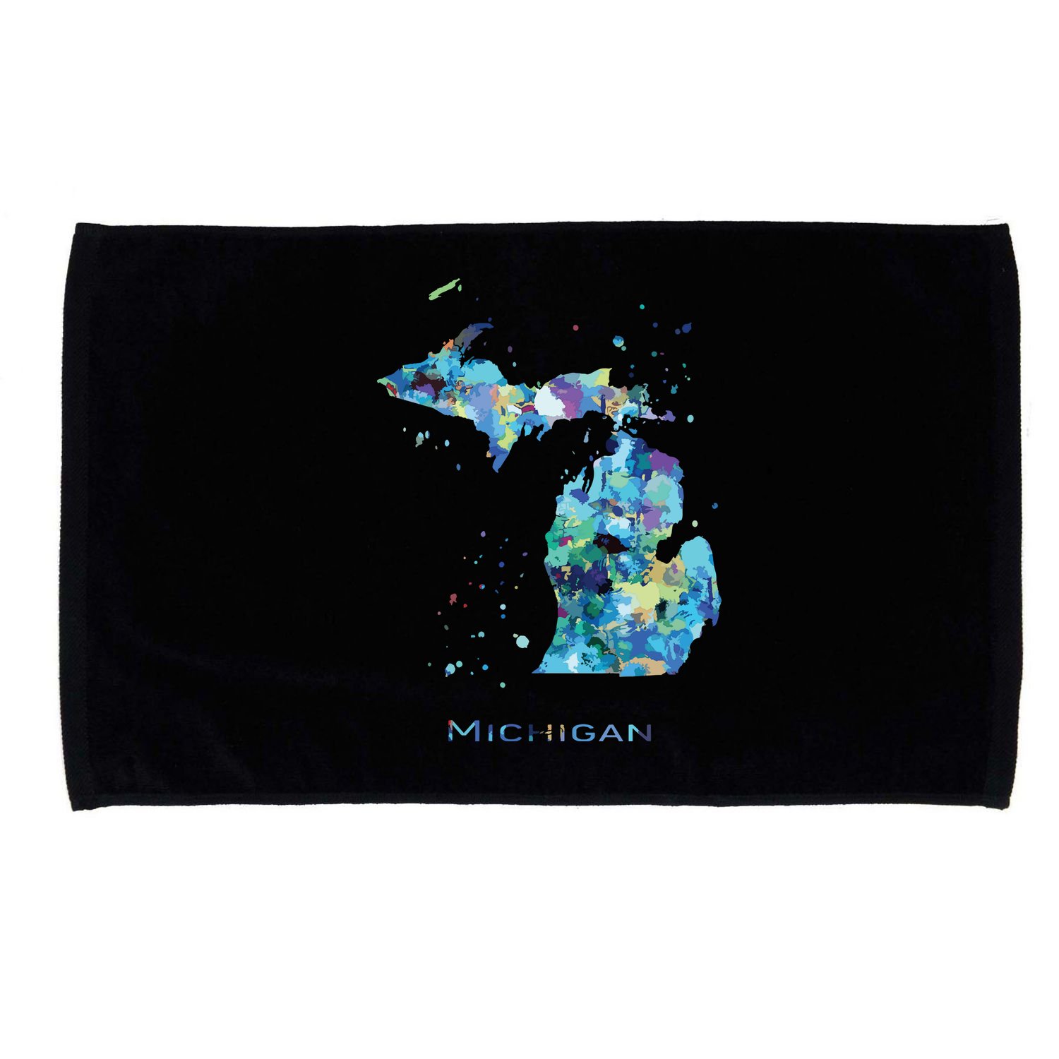 Michigan Map Microfiber Hand Towel