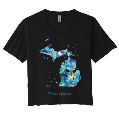 Michigan Map Crop Top