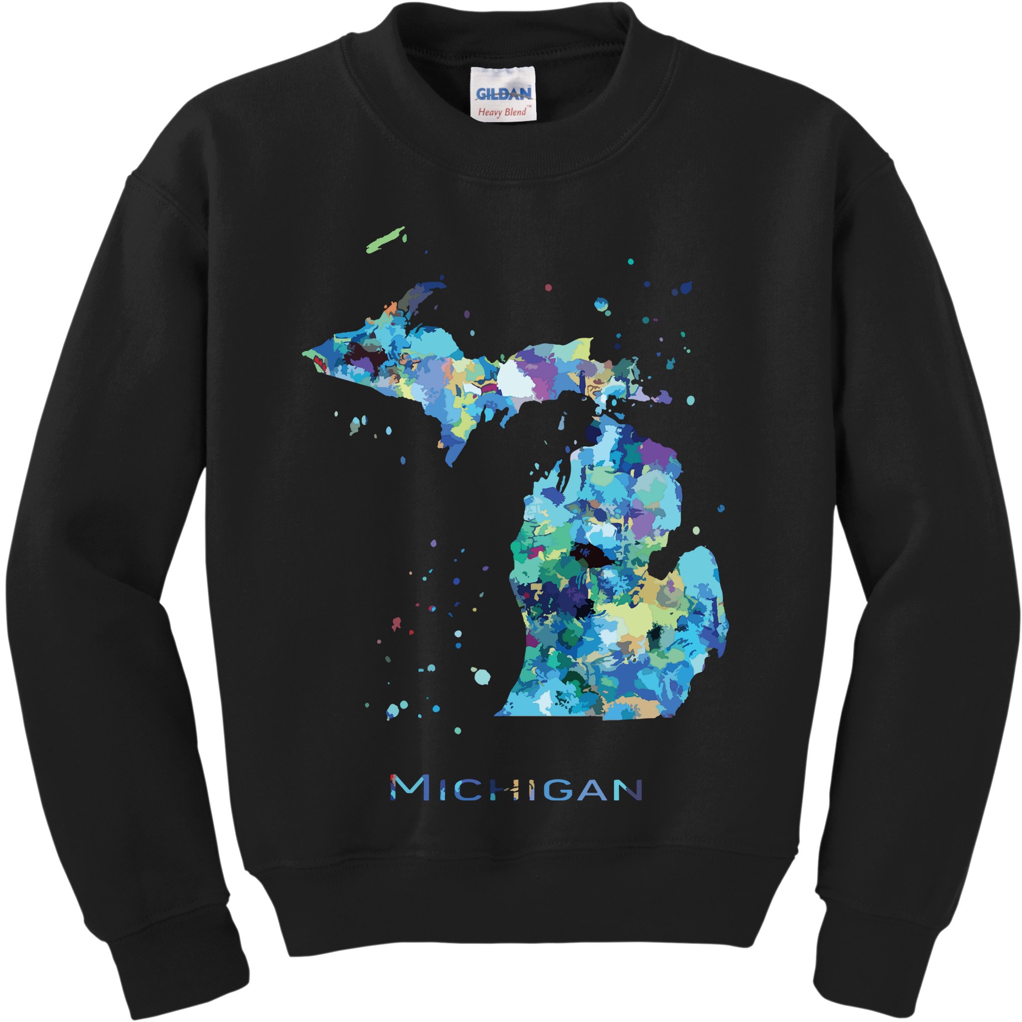 Michigan Map Kids Sweatshirt