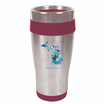 Michigan Map 16oz Travel Tumbler